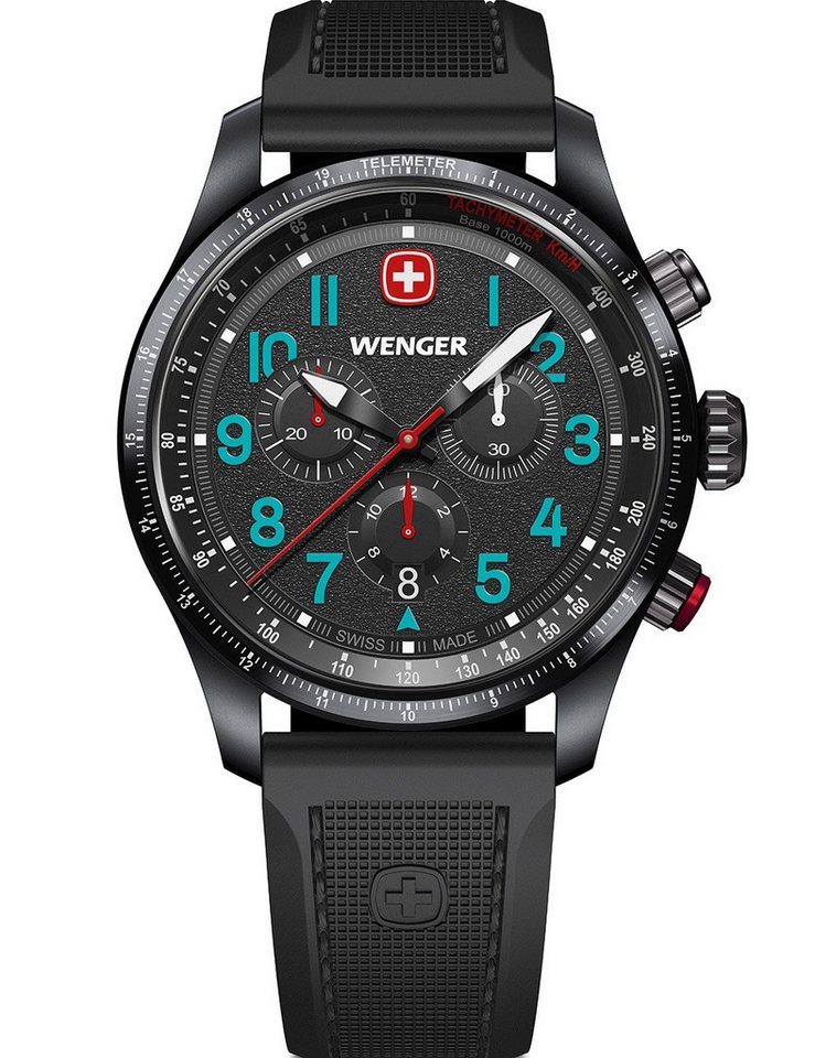 Wenger Quarzuhr Wenger 01.0543.116 Herrenuhr Terragraph Chrono 43mm 10ATM Wenger 01.0543.116 Herrenuhr Terragraph Chrono 43mm 10ATM von Wenger