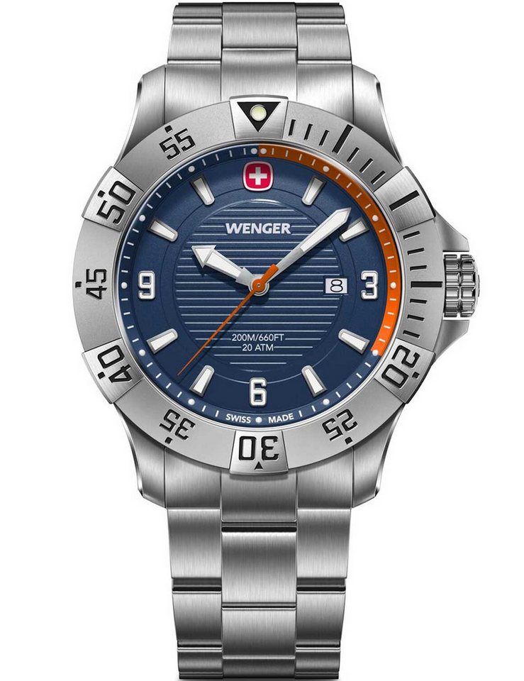 Wenger Quarzuhr Wenger 01.0641.141 Herrenuhr Seaforce 43mm 20ATM Wenger 01.0641.141 Herrenuhr Seaforce 43mm 20ATM von Wenger