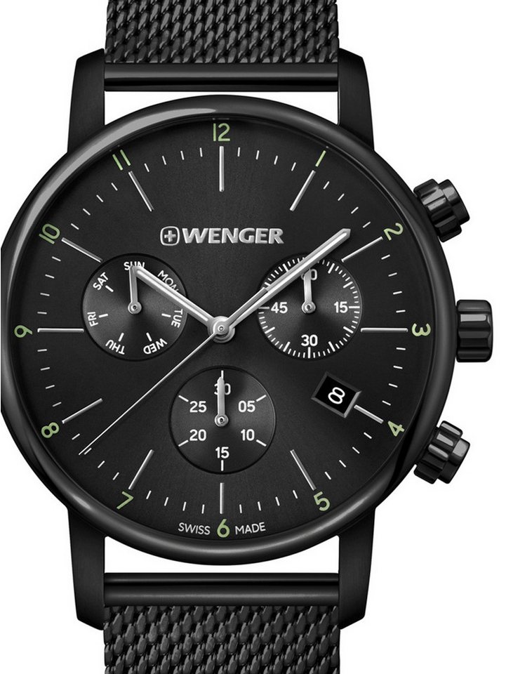 Wenger Quarzuhr Wenger 01.1743.116 Urban Klassik Chronograph Herrenuhr 44mm 10ATM Wenger 01.1743.116 Urban Klassik Chronograph Herrenuhr 44mm 10ATM von Wenger