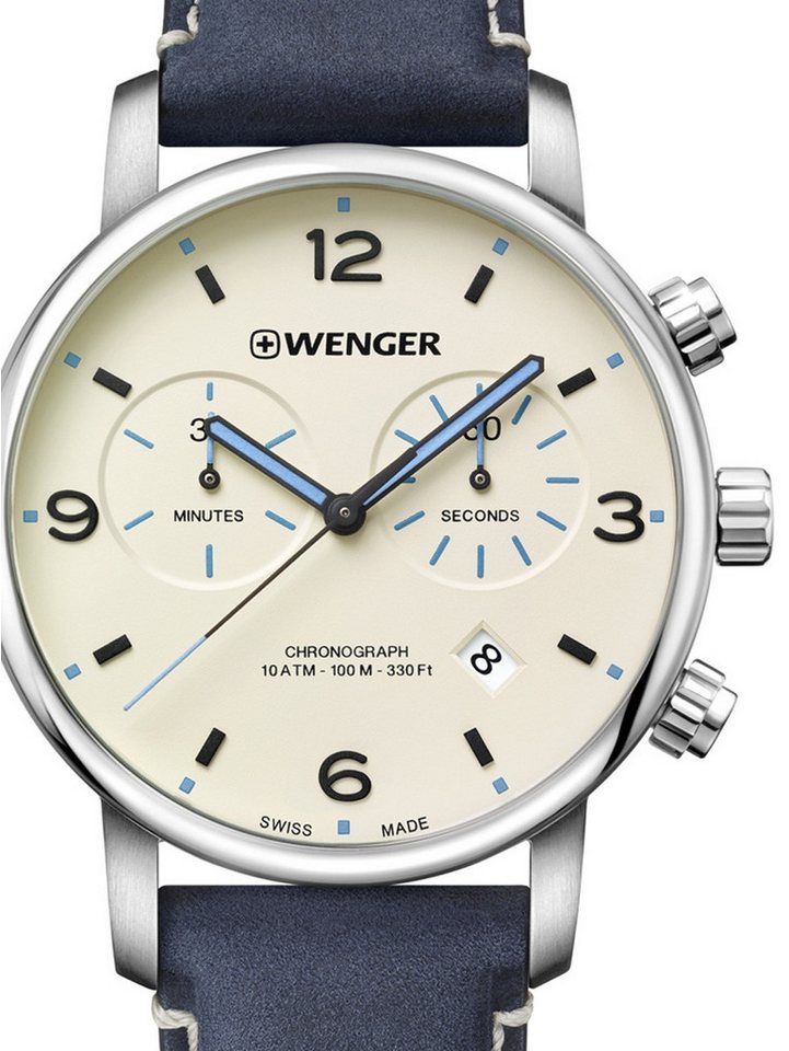 Wenger Quarzuhr Wenger 01.1743.119 Urban Metropolitan Chronograph Herrenuhr 44mm 10ATM Wenger 01.1743.119 Urban Metropolitan Chronograph Herrenuhr 44mm 10ATM von Wenger