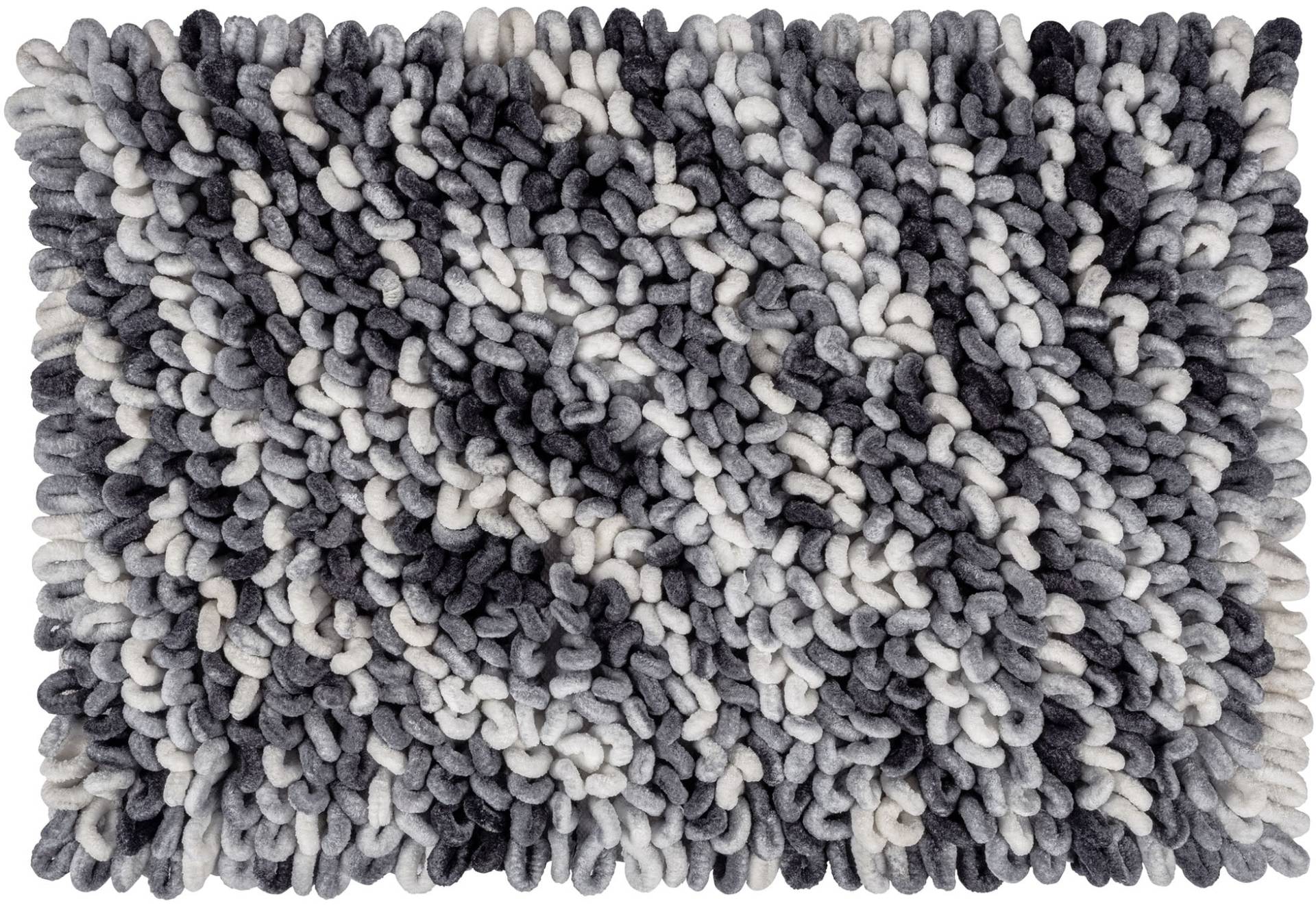 WENKO Badematte "Lerici" Höhe 60 mm rutschhemmend beschichtet fusselfreier Badteppich, 3D-Struktur, hohe Feuchtigkeitsaufnahme von Wenko