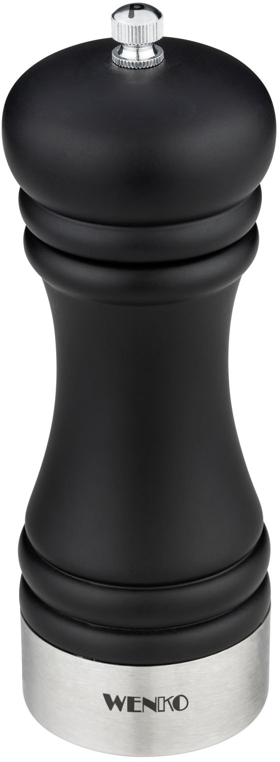 WENKO Salz-/Pfeffermühle "Modell Sali" Pfeffermühle mit Handmahlwerk aus Keramik, ideal für BBQ und Grill von Wenko