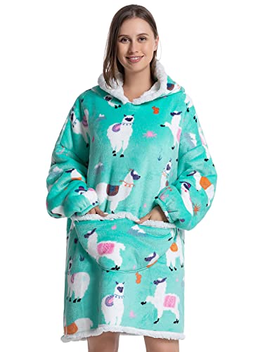 Wenlia Übergroße Hoodie Sweatshirt für Erwachsene, Sherpa Decke Sweatshirt Flanell Hoodies Giant Plüsch mit Kapuze, Warme Deckenpullover mit Kapuze Pullover Eine Größe Für Erwachsene Männer Frauen von Wenlia