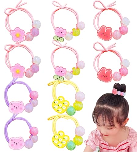 Wenlly 10 Stück Cartoon-Haargummis, elastische Pferdeschwanz-Halter, Haar-Accessoires für Frauen und Mädchen Wenlly 10 Stück Cartoon-Haargummis, elastische Pferdeschwanz-Halter, Haar-Accessoires für Frauen und Mädchen von Wenlly