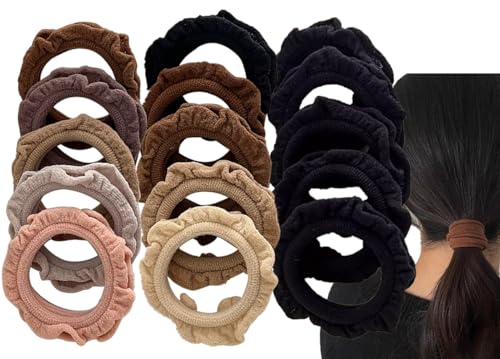 Wenlly 15 Stück modische hochelastische Haargummis mit Rocksaum, Pferdeschwanz-Halter, Stirnband, Haarschmuck für Damen und Mädchen Wenlly 15 Stück modische hochelastische Haargummis mit Rocksaum, Pferdeschwanz-Halter, Stirnband, Haarschmuck für Damen und Mädchen von Wenlly