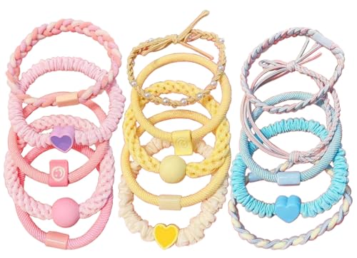 Wenlly 15-teilige bunte Haarbänder, elastische Pferdeschwanzhalter, Haargummis Haarseile für Mädchen Haarzubehör, blau Wenlly 15-teilige bunte Haarbänder, elastische Pferdeschwanzhalter, Haargummis Haarseile für Mädchen Haarzubehör, blau von Wenlly