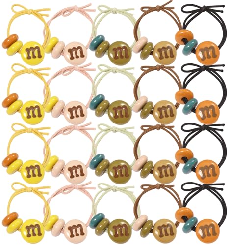 Wenlly 20 Stück Süßigkeiten-Haargummis, elastische Pferdeschwanz-Halter, Haar-Accessoires für Frauen und Mädchen Wenlly 20 Stück Süßigkeiten-Haargummis, elastische Pferdeschwanz-Halter, Haar-Accessoires für Frauen und Mädchen von Wenlly