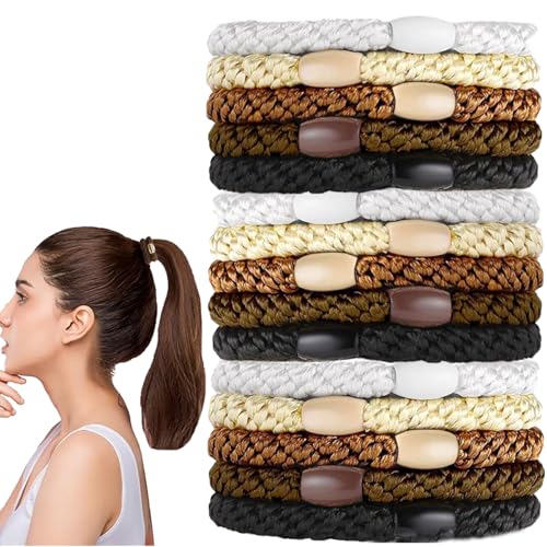 Wenlly Geflochtene Haargummis, 15 Stück, elastische Pferdeschwanzhalter für dickes Haar, Haarbänder, Haarschmuck für Frauen und Mädchen, Kaffeebraun Wenlly Geflochtene Haargummis, 15 Stück, elastische Pferdeschwanzhalter für dickes Haar, Haarbänder, Haarschmuck für Frauen und Mädchen, Kaffeebraun von Wenlly