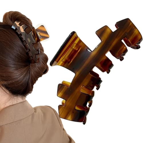 Wenlly Haarklammer, 11,2 cm, Zelluloseacetat, Haarklammer, rutschfest, starke Haarspangen für Frauen und Mädchen, 1 Stück, Braun Wenlly Haarklammer, 11,2 cm, Zelluloseacetat, Haarklammer, rutschfest, starke Haarspangen für Frauen und Mädchen, 1 Stück, Braun von Wenlly