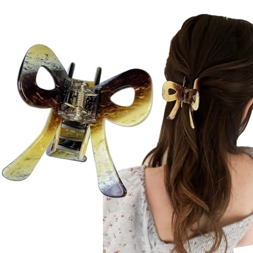 Wenlly Schmetterling Haarklammer Zellulose Acetat Haar Kiefer Clips Anti-Rutsch Haar Halt Haarspangen für Frauen Mädchen 1 Stück Gelb Kaffee Wenlly Schmetterling Haarklammer Zellulose Acetat Haar Kiefer Clips Anti-Rutsch Haar Halt Haarspangen für Frauen Mädchen 1 Stück Gelb Kaffee von Wenlly