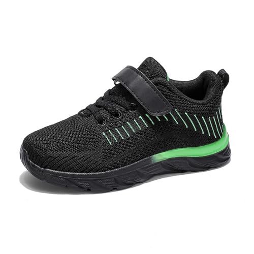 Wenlzhnb Turnschuhe Mädchen Jungen Sportschuhe Kinder Klettverschluss Schuhe Laufschuhe Atmungsaktiv Hallenschuhe Sneaker Sportschuhe 28-40 (C Green, 37) von Wenlzhnb