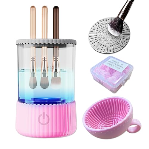 Make-up-Pinselreiniger, elektrische Make-up-Pinselreinigung, automatische drehende Kosmetikpinsel-Reinigungsmaschine mit Make-up-Pinsel-Reinigungspad und Reinigungsschale, tolles Geschenk für Frauen Make-up-Pinselreiniger, elektrische Make-up-Pinselreinigung, automatische drehende Kosmetikpinsel-Reinigungsmaschine mit Make-up-Pinsel-Reinigungspad und Reinigungsschale, tolles Geschenk für Frauen von Wenosda