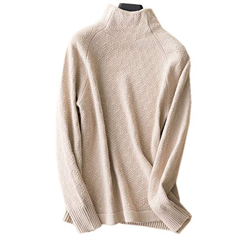 Wenwenma Damen Lässiger Kaschmir Pullover (Camel, Medium) von Wenwenma