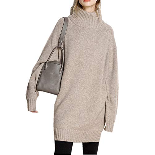 Wenwenma Der Neue Cashmere-Pullover für Damen - Langer Rollkragenpullover - Strickpullover (Kamel, Small) von Wenwenma