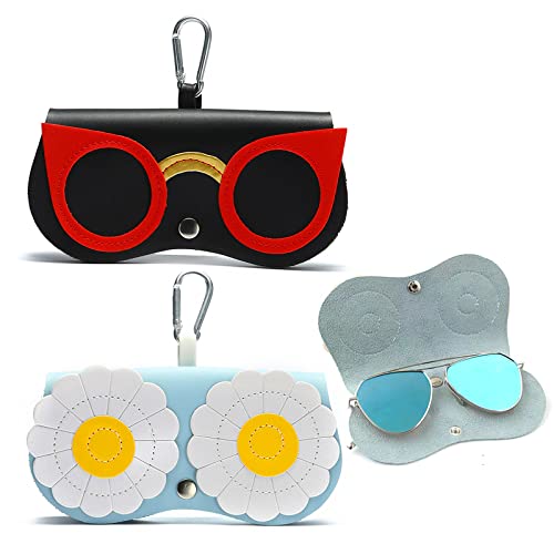 2 Stück Sonnenbrillentasche, Brillenetui Sonnenbrillen Etui Brillenetui zum Anhängen Multifunktionale Brillentasche Tragbar Brillenetui Damen Brillentasche Trend Brillenetui Mädchen Für Damen Herren von Wenxiaw