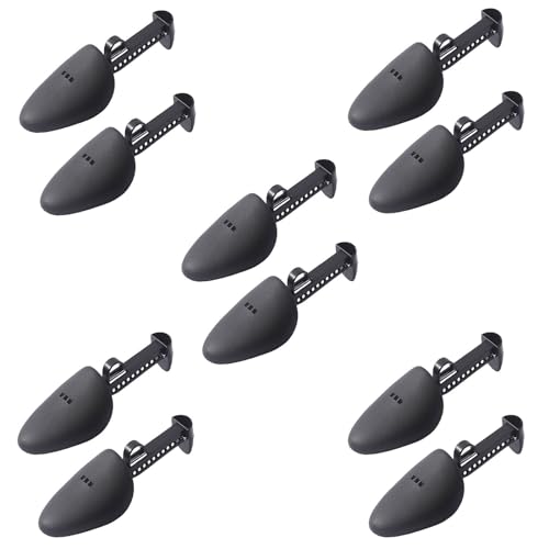 5 Paar Schuhspanner Schuhspanner Shaper Einstellbare Länge für Männer Frauen, Schwarz , Einheitsgröße von Wenxishangmao
