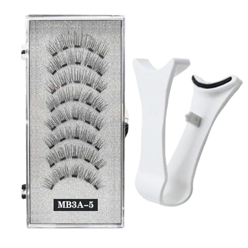 Magnetische Wimpern, Eyeliner, natürliches Kleber-Set | Tragbare Wimpern mit dünnem Aussehen | Wiederverwendbare dünne falsche Wimpern | Leicht zu entfernende Wimpern ohne Klebstoff, für Geburtstag von Weppduk