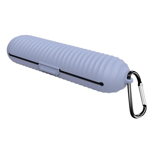 Reise-Make-up-Pinselhalter – Kosmetik-Gesichtspinsel-Halter, tragbarer Silikon-Make-up-Pinselhalter, Make-up-Tools, organisieren Reisen mit Karabiner für Frauen und Mädchen, violett, Refer to von Weppduk