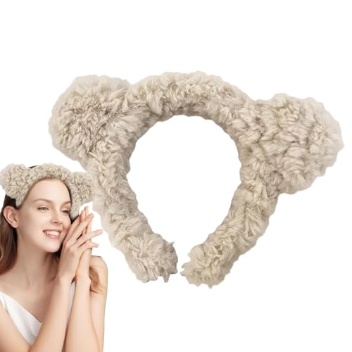 Tierohren Stirnband | Plüsch Stirnband Haarreifen Bär Form Haarschmuck Tiere Xmass Haarband Cosplay Kostüm Haarreifen Haarhalter Cartoon Stirnbänder Winter Mode Kopfbedeckung von Weppduk