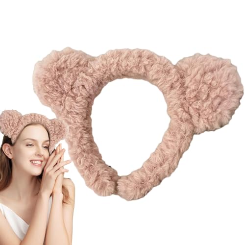 Tierohren Stirnband | Plüsch Stirnband Haarreifen Bär Form Haarschmuck Tiere Xmass Haarband Cosplay Kostüm Haarreifen Haarhalter Cartoon Stirnbänder Winter Mode Kopfbedeckung von Weppduk