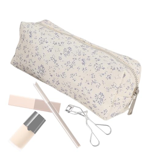 Weppduk Florale Kosmetiktasche, Reise-Make-up-Pinselhalter - Make-up-Pinseltasche, Make-up-Tasche, Aufbewahrungstasche | Canvas Kosmetik Organizer Reisetasche, Make-up Organizer Kulturbeutel, von Weppduk
