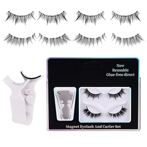 Weppduk Magnetische Wimpern mit Clip, wiederverwendbare magnetische Wimpern,2 Paar falsche Wimpern für Damen - Wiederverwendbare dichte magnetische Wimpern Magnetische gefälschte Wimpern Transparenter Weppduk Magnetische Wimpern mit Clip, wiederverwendbare magnetische Wimpern,2 Paar falsche Wimpern für Damen - Wiederverwendbare dichte magnetische Wimpern Magnetische gefälschte Wimpern Transparenter von Weppduk