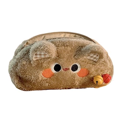 Weppduk Plüsch-Organizer-Federmäppchen – tragbare Plüsch-Capybara-Federbox | Tier-Federmäppchen | Boxhalter mit Reißverschluss | Schreibwaren-Organizer für, Mädchen, Erwachsene, Studenten von Weppduk