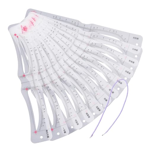 Weppduk Wiederverwendbare Augenbrauen-Vorlage – Tragbares 12-teiliges Augenbrauenschablonen-Set für Damen | Mehrzweck-Werkzeug zum Formen der Augenbrauen für Partys, Verabredungen, Reisen und Tänze von Weppduk