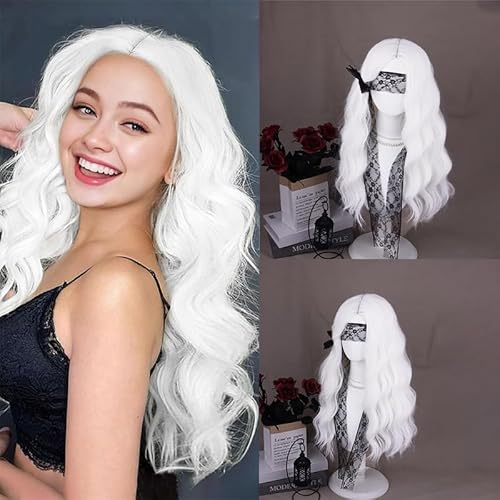 Lange Welle Braun Perücke Fasching Synthetische Perücke für Frauen Perfekt für den täglichen und besonderen Anlass verwenden, Elegant Realistische Perücke Geeignet für Party (fig. reactionary) von Wepwcod