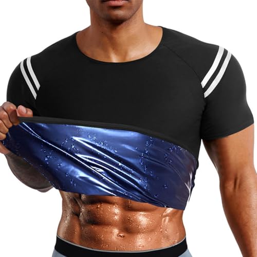 Weqizierqi sauna vest männer sauna t Shirts Körper Shaper Schweißweste Training Tanktor Top -Top -Training Schlampe Körperform Förderung des Schwitzens und Fettverbrennung von Weqizuerqi
