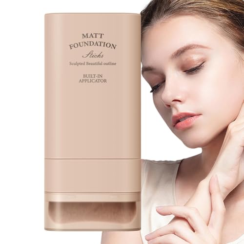 Weqizuerqi 20 g Foundation Stick, Foundation Stick für das Gesicht, multifunktionales Make-up mit Pinsel, Foundation Stick für fettige Haut, Foundation Stick mit Abdeckung von Weqizuerqi