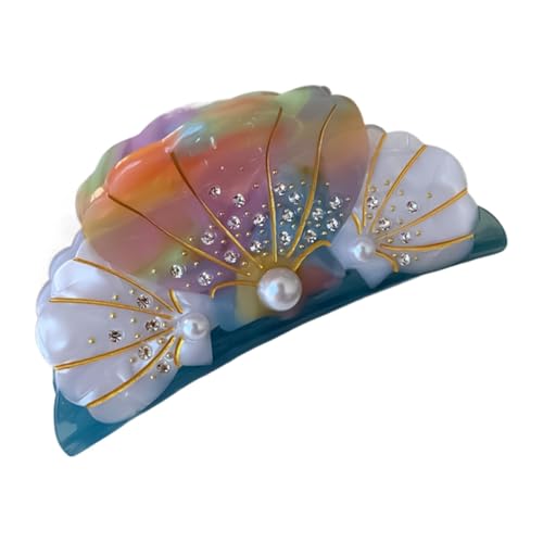 Weqizuerqi Acetat -Haarklaue, Haarkrallen Clip - Acetat Nonslip HaarnadelBarrettes | Niedliche Perlendesign kreativer Haarzubehör für Frauen Mädchen mit dünnem Haar, Brötchen, Pferdeschwanzhaar von Weqizuerqi