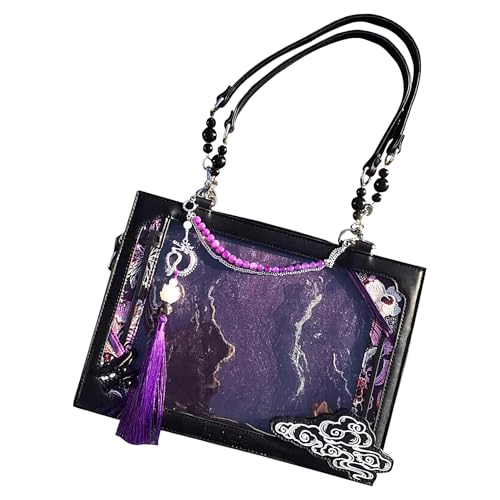 Weqizuerqi Damenschultertasche - Tägliche Freizeittasche für den Stadtalltag - Ästhetische Umhängetasche für Reisen Urlaub Verabredungen Spaziergänge Einkäufe und Urlaubsfotos von Weqizuerqi