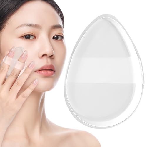 Weqizuerqi Gesichtspuderquaste – transparenter Make-up-Puff für Puder – Mini-Trocken- und Nass-Mixer- wiederverwendbare Werkzeuge für Concealer, Rouge, Frauen und Mädchen von Weqizuerqi