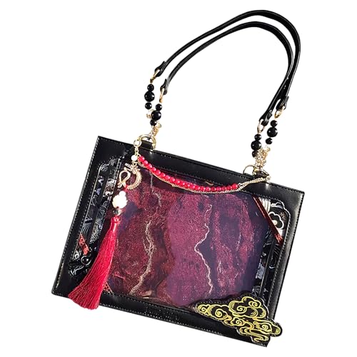 Weqizuerqi Retro Damen Handtasche,Tägliche Freizeittasche für den Stadtalltag | Ästhetische Umhängetasche für Reisen Urlaub Verabredungen Spaziergänge Einkäufe und Urlaubsfotos von Weqizuerqi