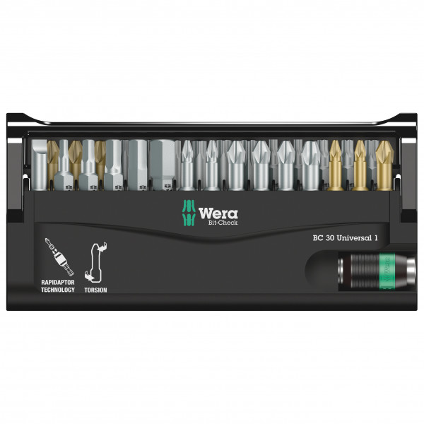 Wera - Bit-Check 30 Universal 1 - Fahrradwerkzeug Gr One Size schwarz/ metallic von Wera