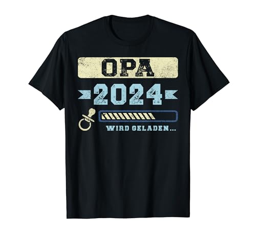 Opa 2024, Werdender Großvater, Baby Ankündigung T-Shirt von Werdende Großeltern 2024 Geschenk Ideen by Conreo