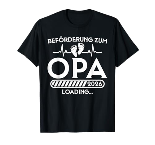 Herren Beförderung zum Opa 2026 Loading T-Shirt Herren Beförderung zum Opa 2026 Loading T-Shirt von Werdende Großeltern 2026 Schwangerschaft verkünden
