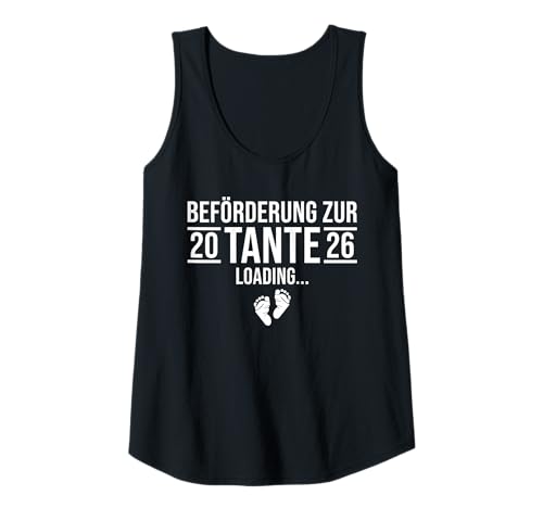 Damen Tante 2026 Loading - Werdende Patentante Tank Top von Werdende Tante 2026 Schwangerschaft verkünden