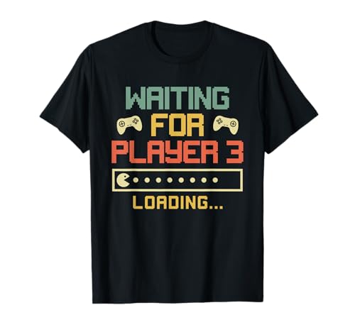 Waiting for Player 3 Baby Geburt werdende Eltern T-Shirt von Werdender Papa 2025 Geschenke für werdenden Vater