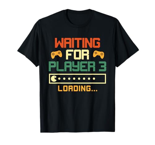 Waiting for Player 3 Baby Geburt werdende Eltern T-Shirt von Werdender Papa 2025 Geschenke für werdenden Vater