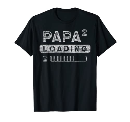 Herren Werdender Papa, Zwillinge, 2. Kind, Papa hoch 2 loading T-Shirt von Werdender Papa - Content Design Studio