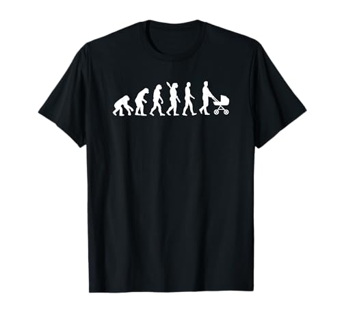 Evolution Papa, werdender Vater Kinderwagen T-Shirt Evolution Papa, werdender Vater Kinderwagen T-Shirt von Werdender Papa Geschenk