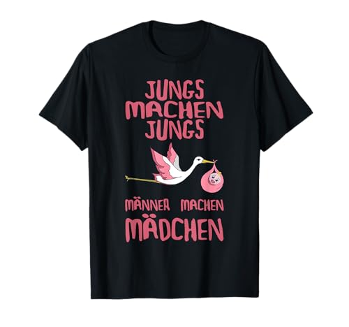 Jungs machen Jungs Männer machen Mädchen Werdender Vater T-Shirt von Werdender Papa Vater Sprüche & Geschenke