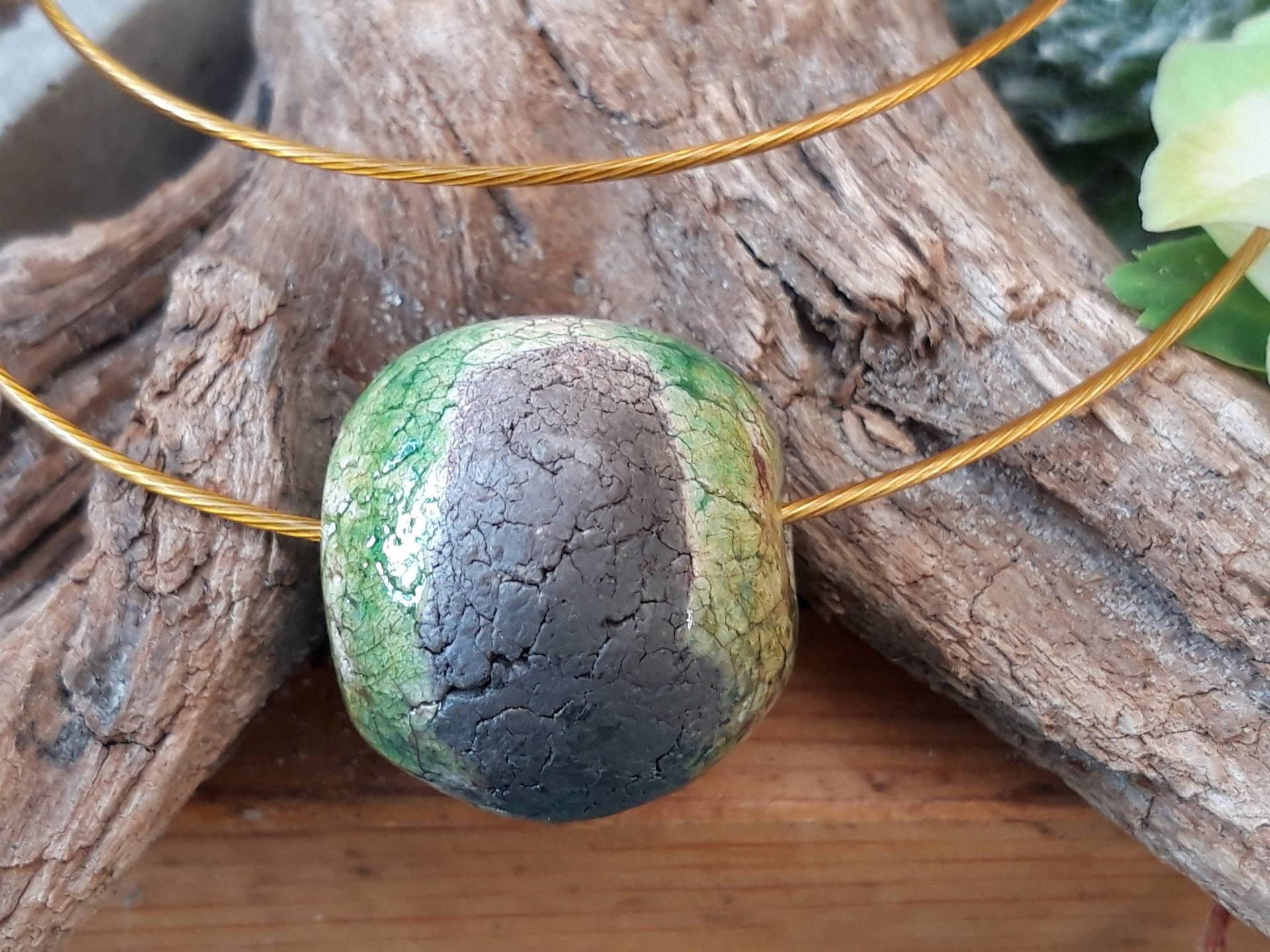 Halsreif Mit Anhänger Collier Talisman Geschmeide Bijouterie Geschenk Unikat Art Handmade Keramik, Valentinstagsgeschenk Halsreif Mit Anhänger Collier Talisman Geschmeide Bijouterie Geschenk Unikat Art Handmade Keramik, Valentinstagsgeschenk von Werderkeramik