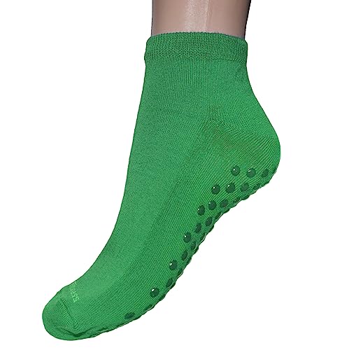 Weri Spezials Yoga & Fitness Damen Stoppersocken Anti-Rutsch Socken Pilates Sportsocken Sneaker (as3, numeric, numeric_39, numeric_42, regular, regular, Grün) von Weri Spezials