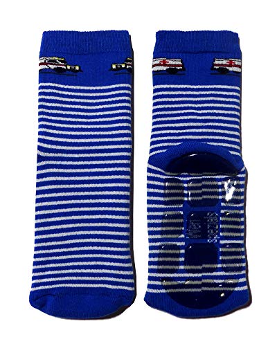 Weri Spezials Baby und Kinder Stopper Frottee Socken Antirutschsohle voll ABS für Jungen mit verschiedenen Autodesign (23-26, Kornblau Rettung) von Weri Spezials