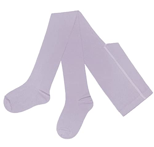 Weri Spezials Baby und Kinder Strumpfhose Baumwolle für Mädchen UNI Glatt in mehreren Farben (86-92, Violett) von Weri Spezials