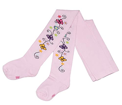 Weri Spezials Baby und Kinder Strumpfhose für Mädchen mit verschiedenen Schmetterling Designs (170-176, Hellrosa Zweig) von Weri Spezials