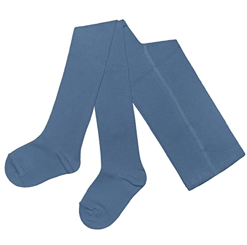 Weri Spezials Baby und Kinder Strumpfhose Baumwolle für Mädchen UNI Glatt in mehreren Farben (110-116, Jeans) von Weri Spezials